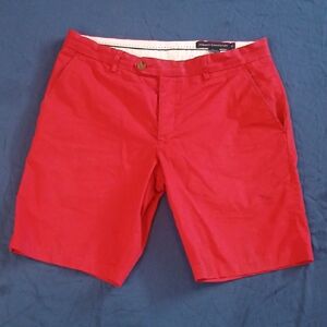 French Connection Vibrant Red Men's Flat Front Shorts